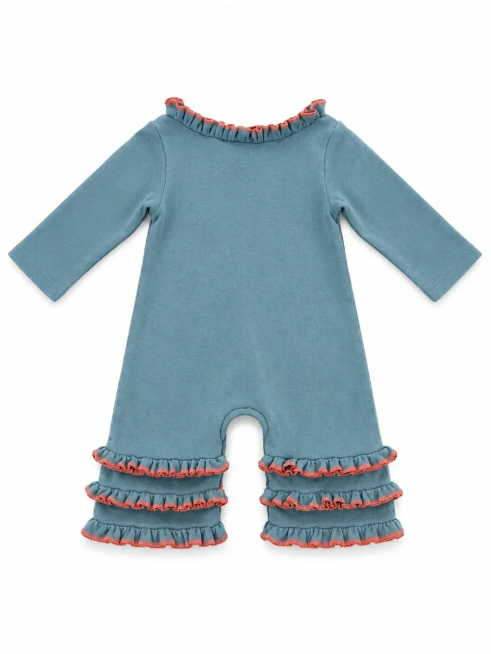 Lemon Loves Lime Owl Ruffle Romper 3-6 Months Peruvian Pima Cotton EUC